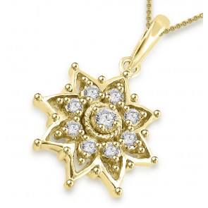  0.30Ct SI1-2  Round Cut Diamond 18K Gold Jewelry Fashion Pendant Necklace